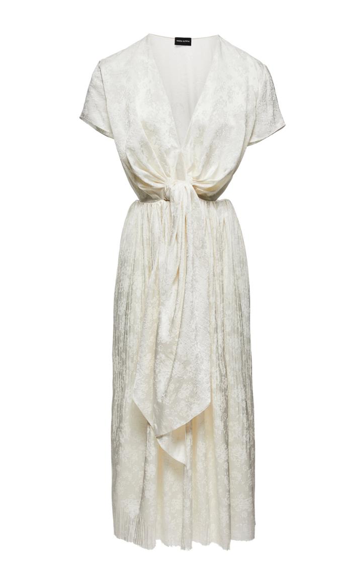 Magda Butrym Shangai Tied Silk-brocade Midi Dress