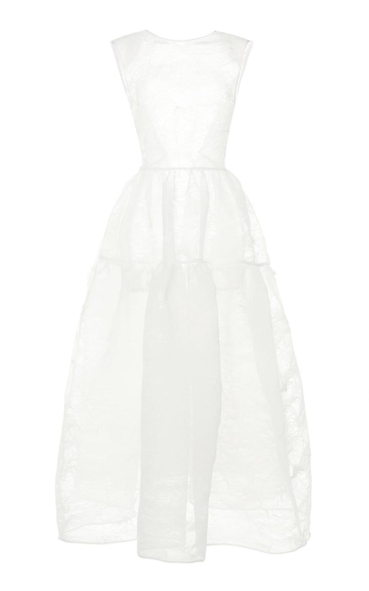 Moda Operandi Cecilie Bahnsen Kamilla Overlay Dress With Fitted Bodice Size: M/l