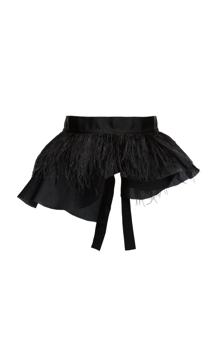 Johanna Ortiz Exclusive Fleur D'ete Feather-embellished Silk Belt