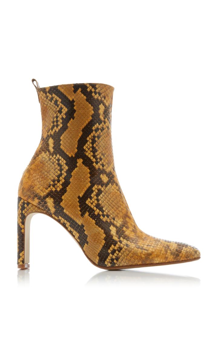 Miista Marcelle Snake-effect Leather Boots
