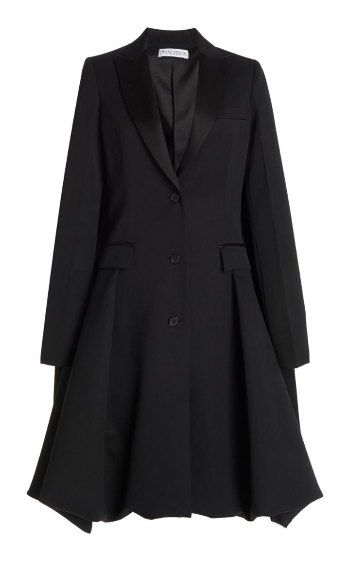 Moda Operandi Jw Anderson Wool Draped Back Tuxedo Coat