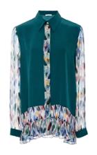 Christina Economou Printed Color Block Shirt