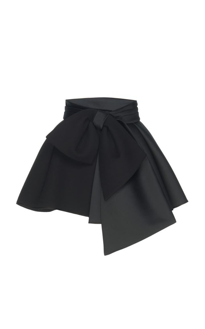 Dice Kayek Asymmetrical Black Bow Skirt