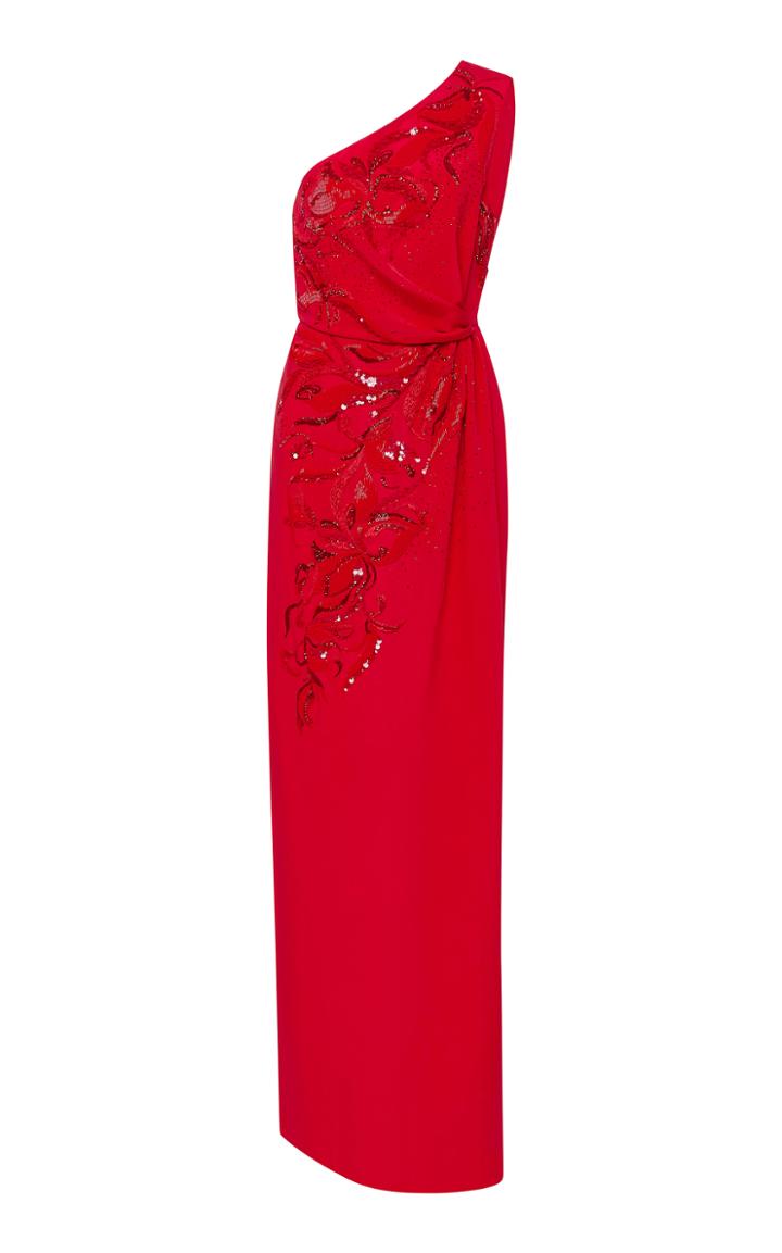 Emilio Pucci Embellished Asymmetric Gown