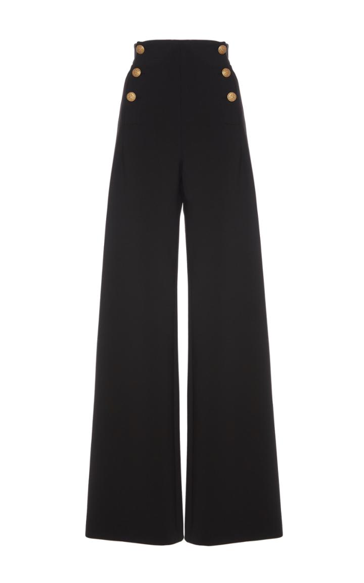 Alberta Ferretti Bi-stretch Wool Sailor Pant