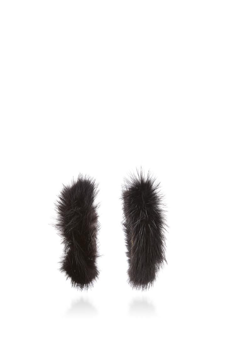 Ranjana Khan Black Mink Hoops
