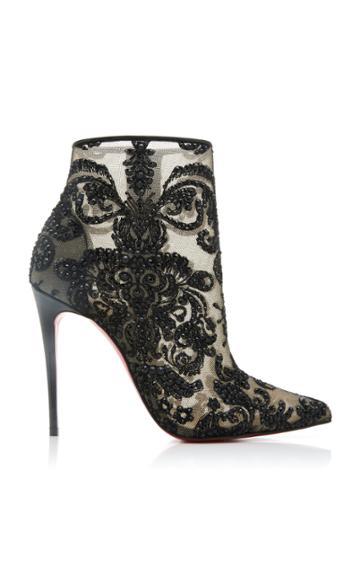 Christian Louboutin Exclusive Gipsy Embellished Mesh Ankle Boots