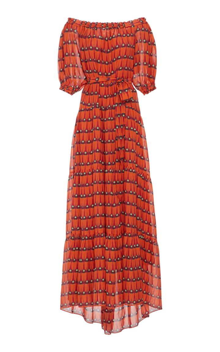 Dhela Off The Shoulder Printed Dress