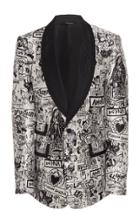 Dolce & Gabbana Printed Crepe De Chine Blazer