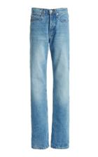 Moda Operandi Paco Rabanne Distressed High-rise Straight-leg Jeans