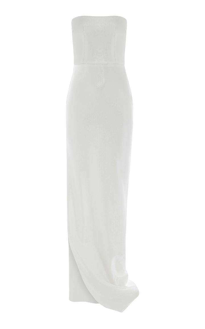 Alex Perry Morgan Strapless Sequin Side Split Gown