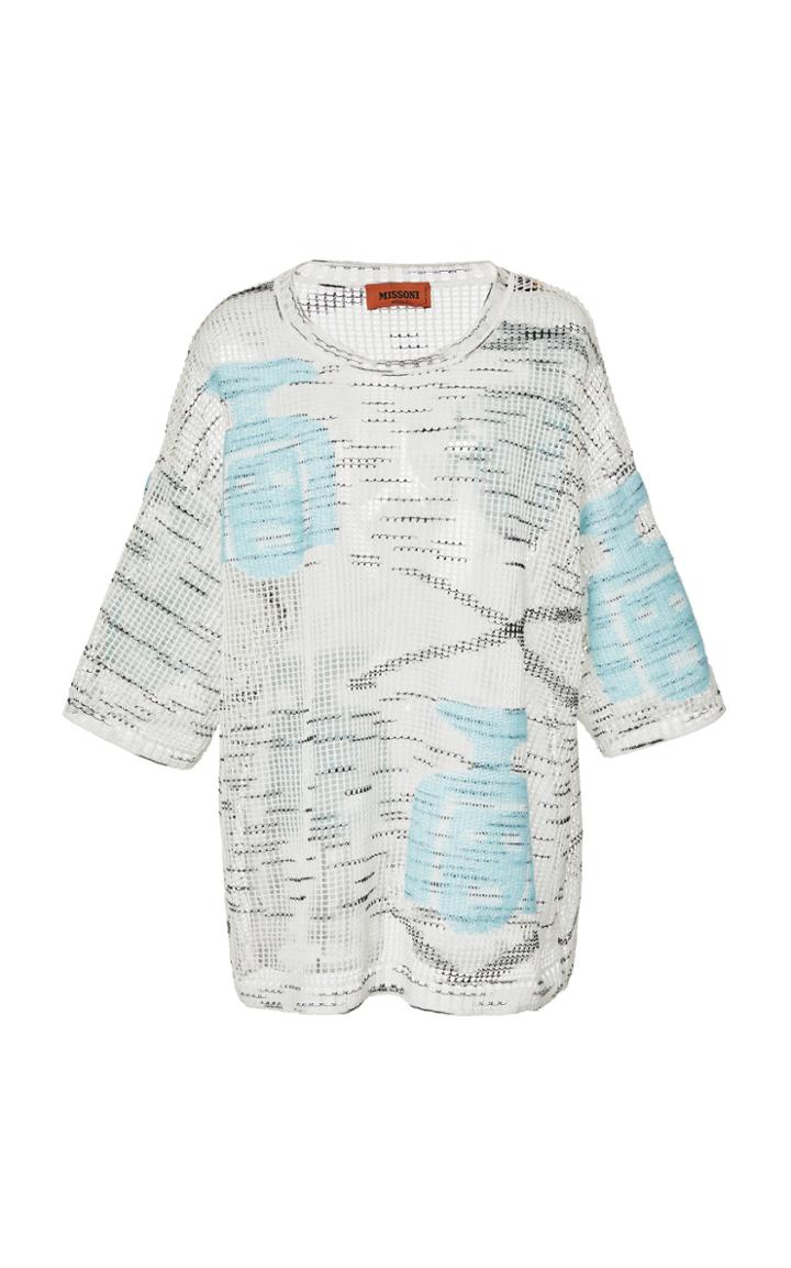 Missoni Crew Neck Waffle-knit Top