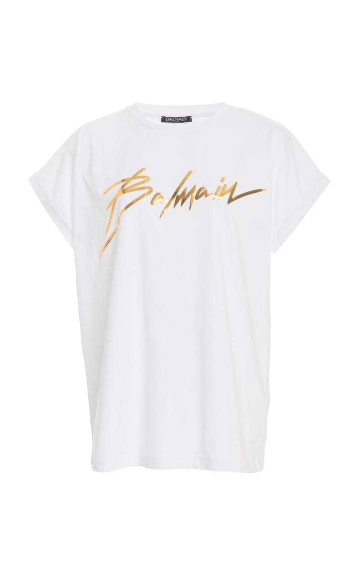 Balmain Cotton-jersey Logo T-shirt