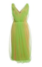 Prada Gathered V-neck Dress