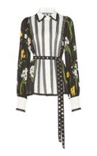 Andrew Gn Belted Silk Blouse