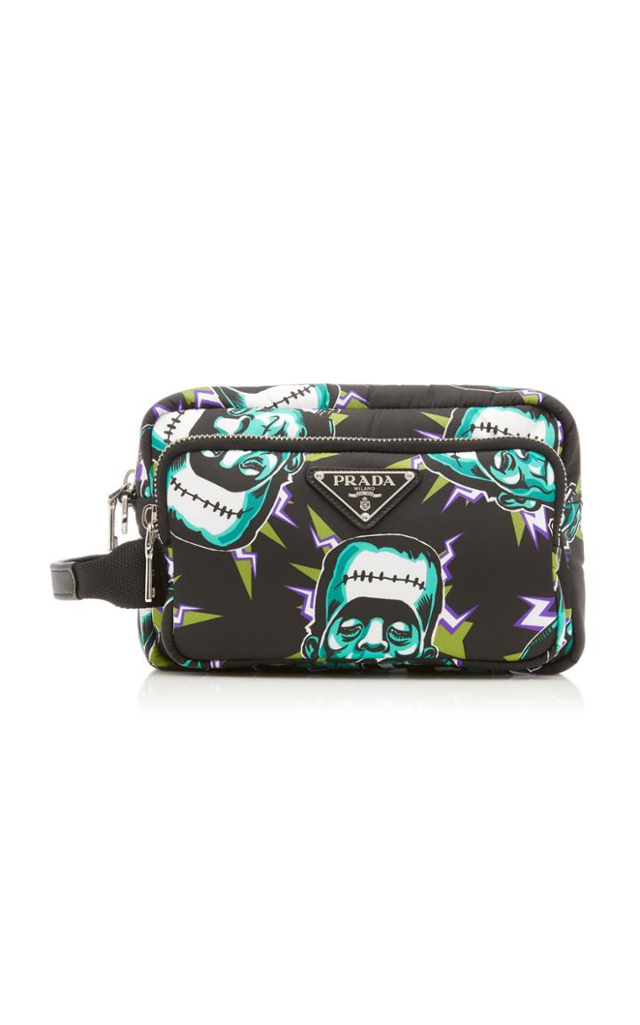 Prada Frankenstein Print Large Pouch