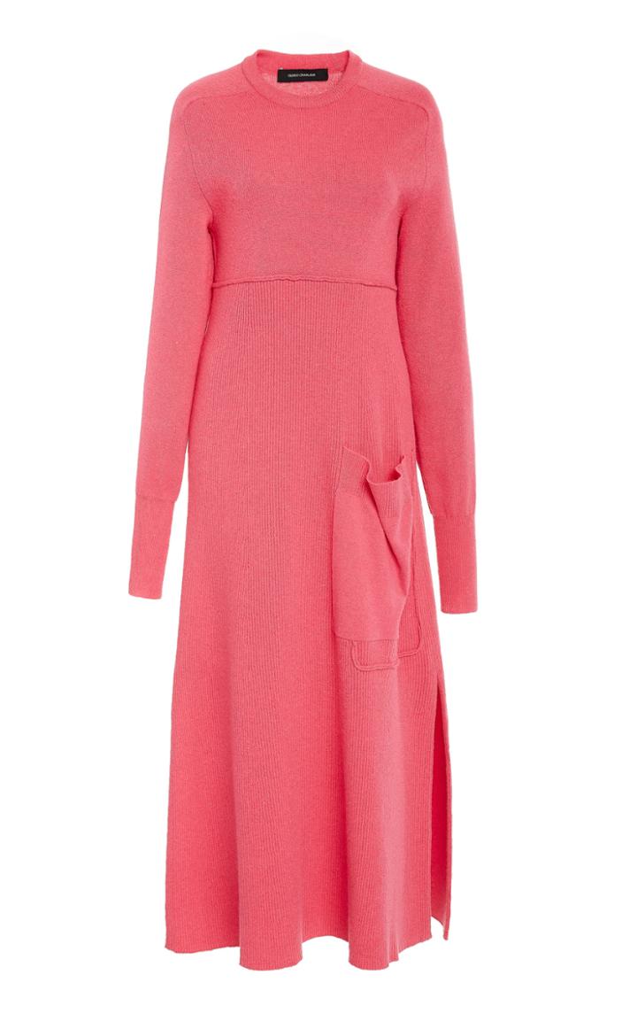 Cdric Charlier Pocket-detailed Wool Midi Dress