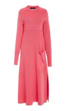 Cdric Charlier Pocket-detailed Wool Midi Dress