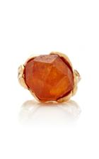 Lucifer Vir Honestus Crystal Ring With Mandarin Garnet