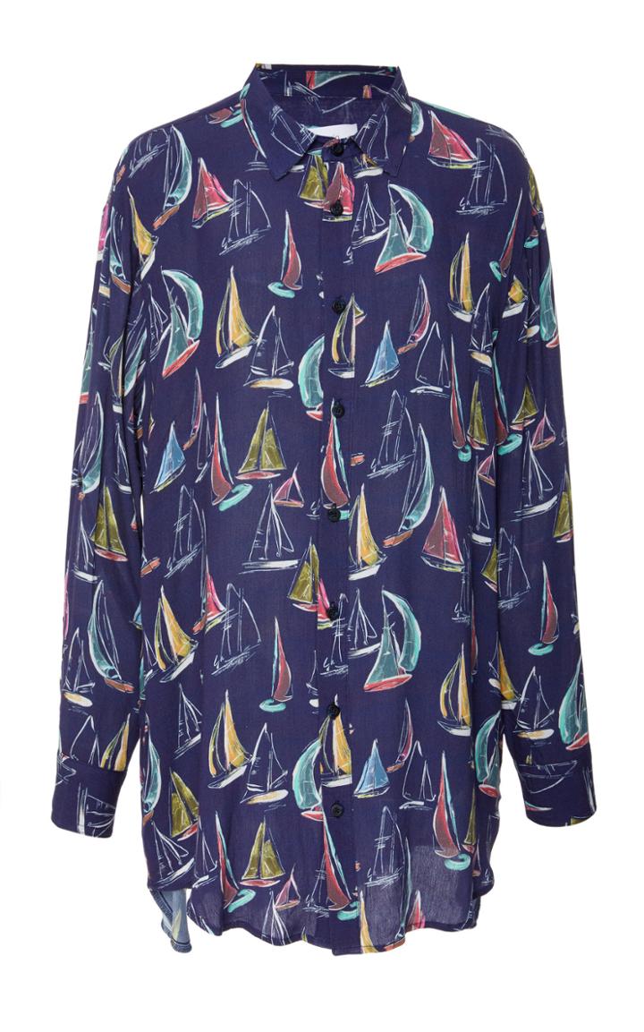 Onia Marie Printed Shirt Dress