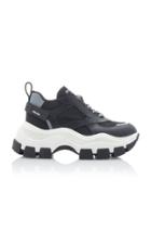 Prada Leather And Rubber Platform Sneakers Size: 35