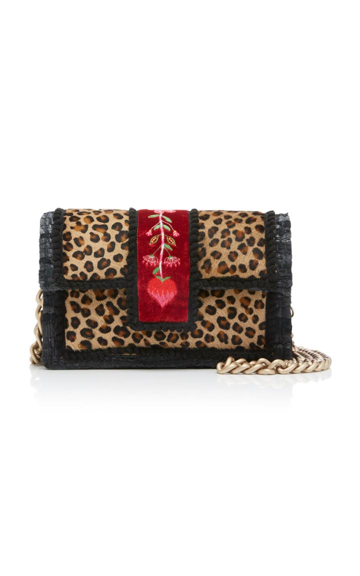 Kooreloo New Yorker Soho Leather Shoulder Bag With Leopard Print