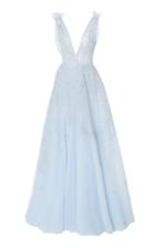 Zuhair Murad Embellished Plunging V-neck Gown