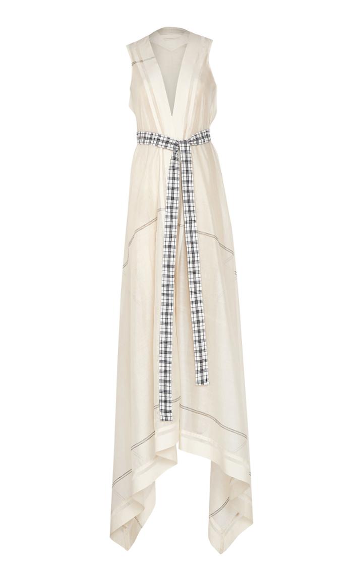 Rahul Mishra Maheshwari Gossamer Draped Silk Blend Midi Dress