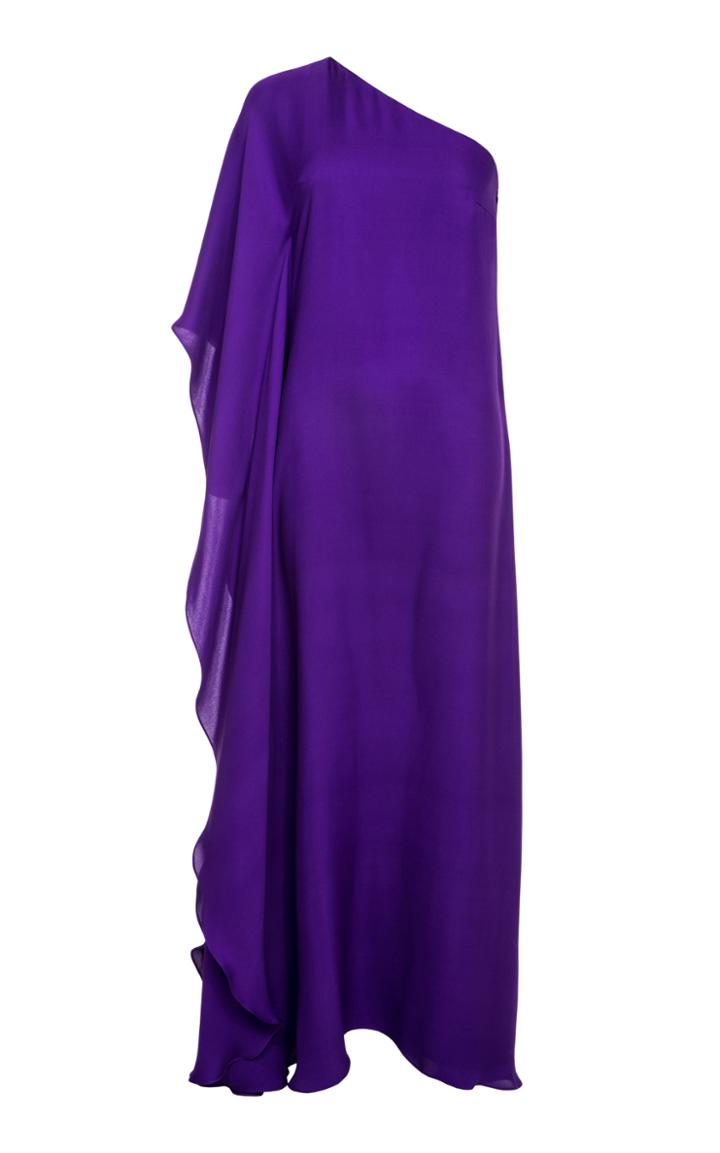Lilli Jahilo Cara One-shoulder Chiffon Gown