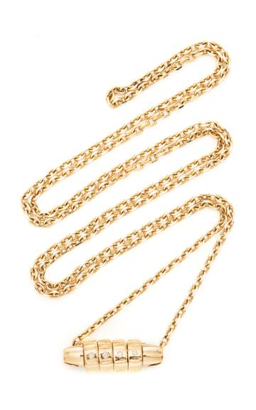 Moda Operandi Luis Morais 18k Yellow Gold Love Lock Necklace With Diamonds