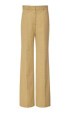 Moda Operandi Victoria Beckham High-waisted Straight-leg Cotton-linen Pants Size: 6