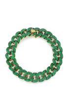 Sydney Evan Emerald Pave Link Bracelet