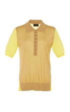 Moda Operandi Lee Mathews Two-tone Knit Polo Shirt Size: M