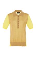 Moda Operandi Lee Mathews Two-tone Knit Polo Shirt Size: M