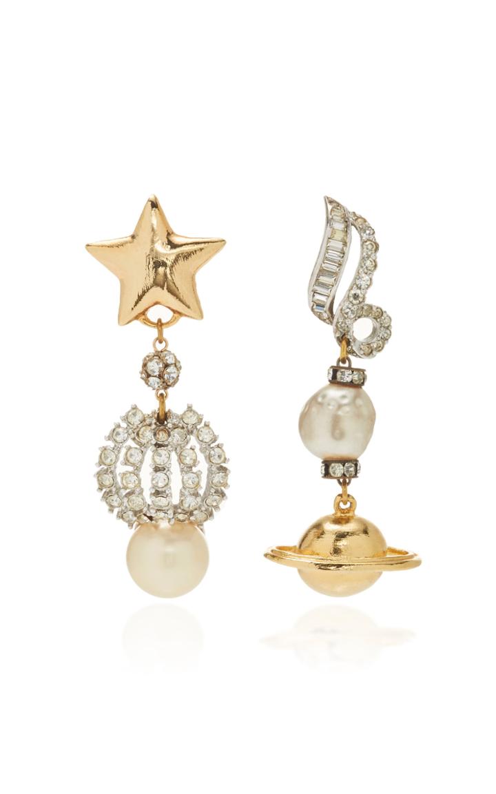 Lulu Frost One-of-a-kind Gold Saturn Drop Earring