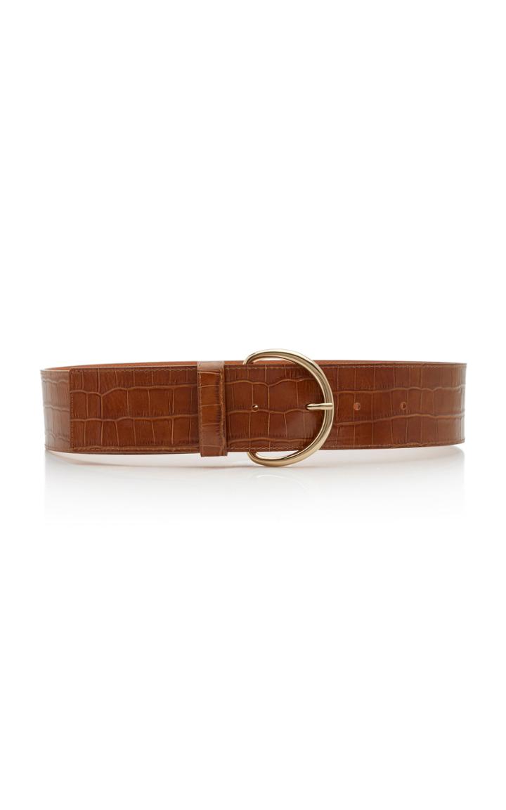 Maison Boinet Croc-effect Leather Corset Belt