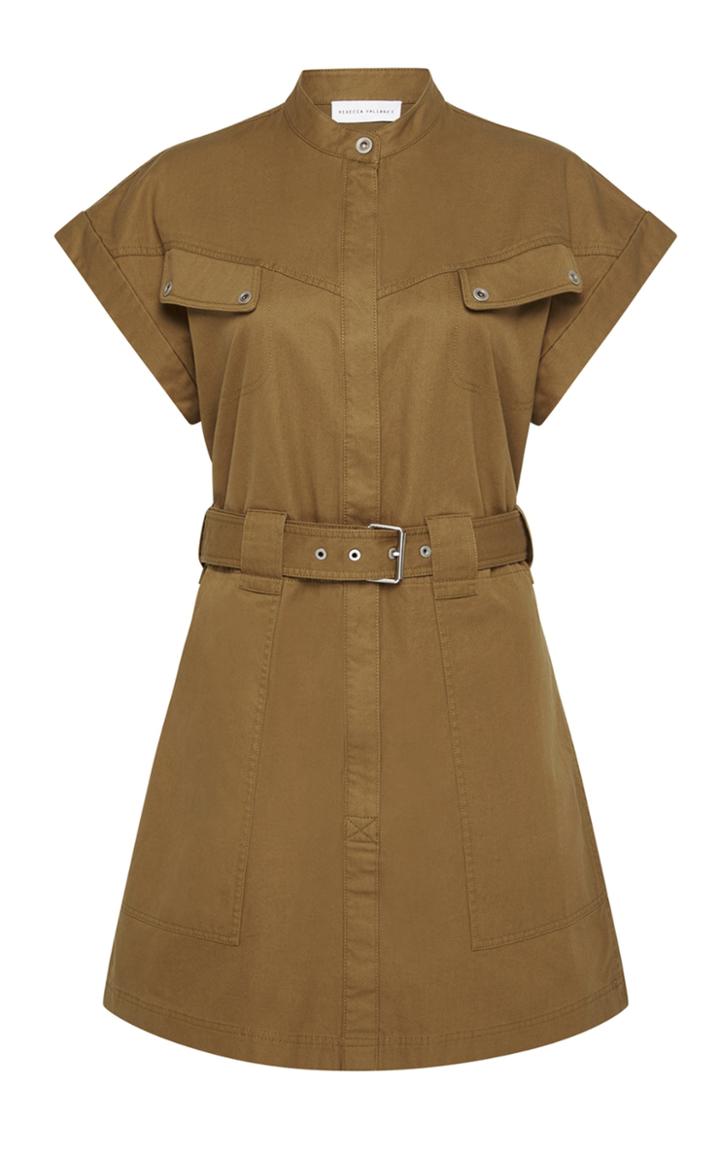 Moda Operandi Rebecca Vallance Jolie Belted Cotton Mini Dress