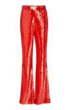 Sally Lapointe Sequin Embroidered Flare Leg Pants