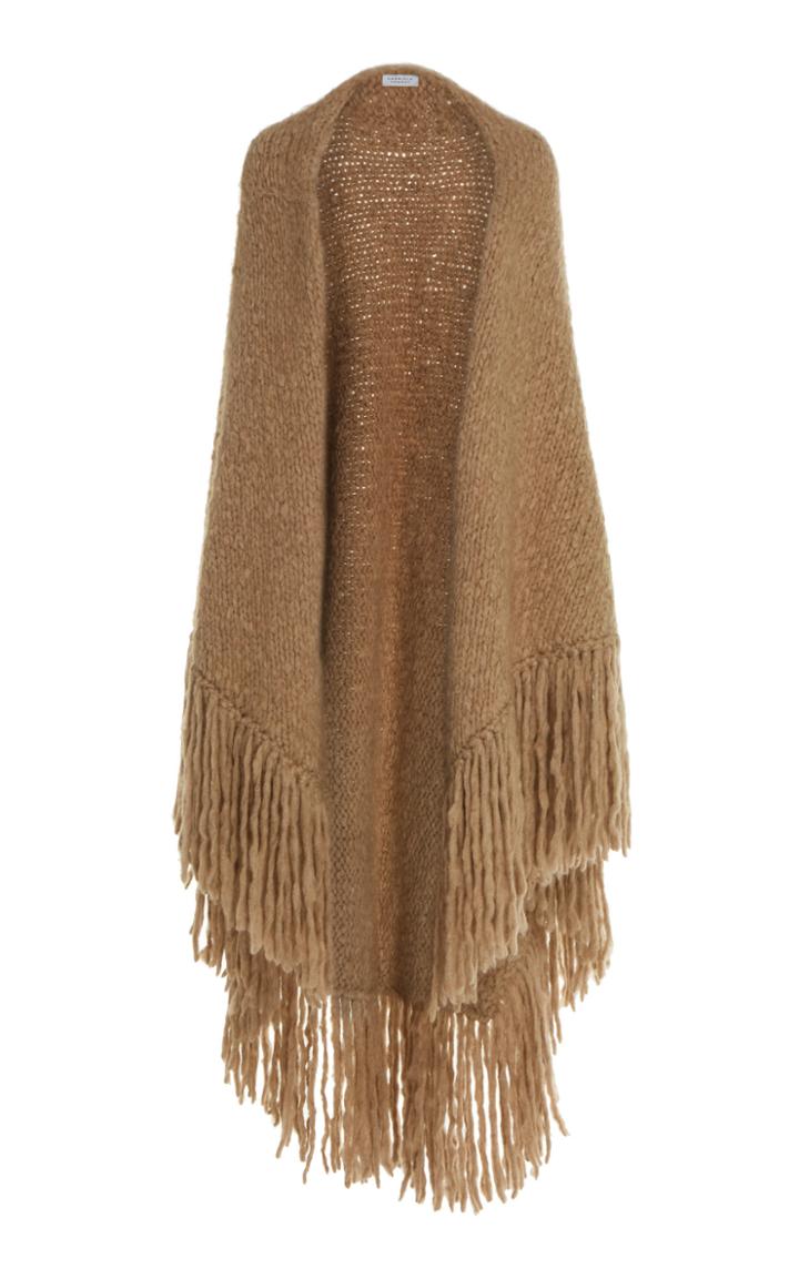 Gabriela Hearst Lauren Fringed Cashmere Wrap Sweater