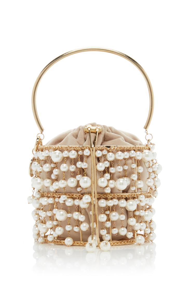 Rosantica Rea Pearl-embellished Bucket Bag