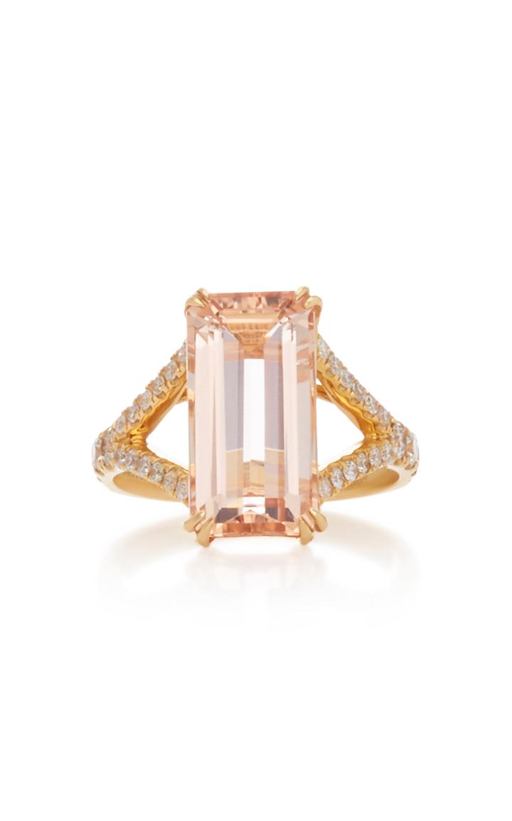 Yi Collection 18k Gold, Morganite And Diamond Crown Ring