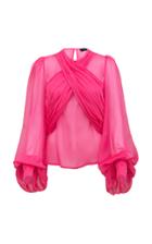 Lana Mueller Seba Draped Chiffon Blouse