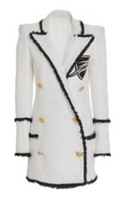 Balmain Frayed Tweed Mini Dress