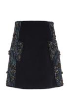 J. Mendel Cashmere Embellished Mini Skirt