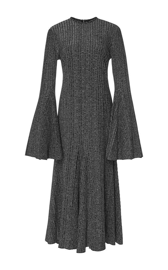 Ellery Conrad Ribbed Stretch-knit Midi Dress