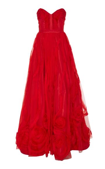 Alexandra Vidal Sweetheart Scallop Swirls Gown