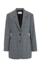 Moda Operandi Tory Burch Plaid Wool Checked Cady Blazer