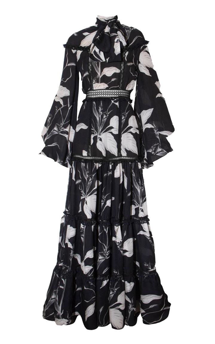 Moda Operandi Andres Otalora Blanchard Tiered Ruffle Silk Dress
