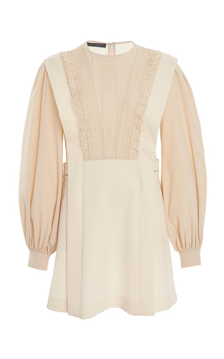 Alberta Ferretti Bishop Long Sleeve Mini Dress