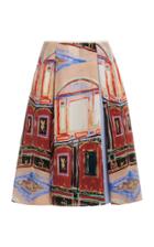 Moda Operandi Alexandre Blanc Printed Pleated Silk Skirt